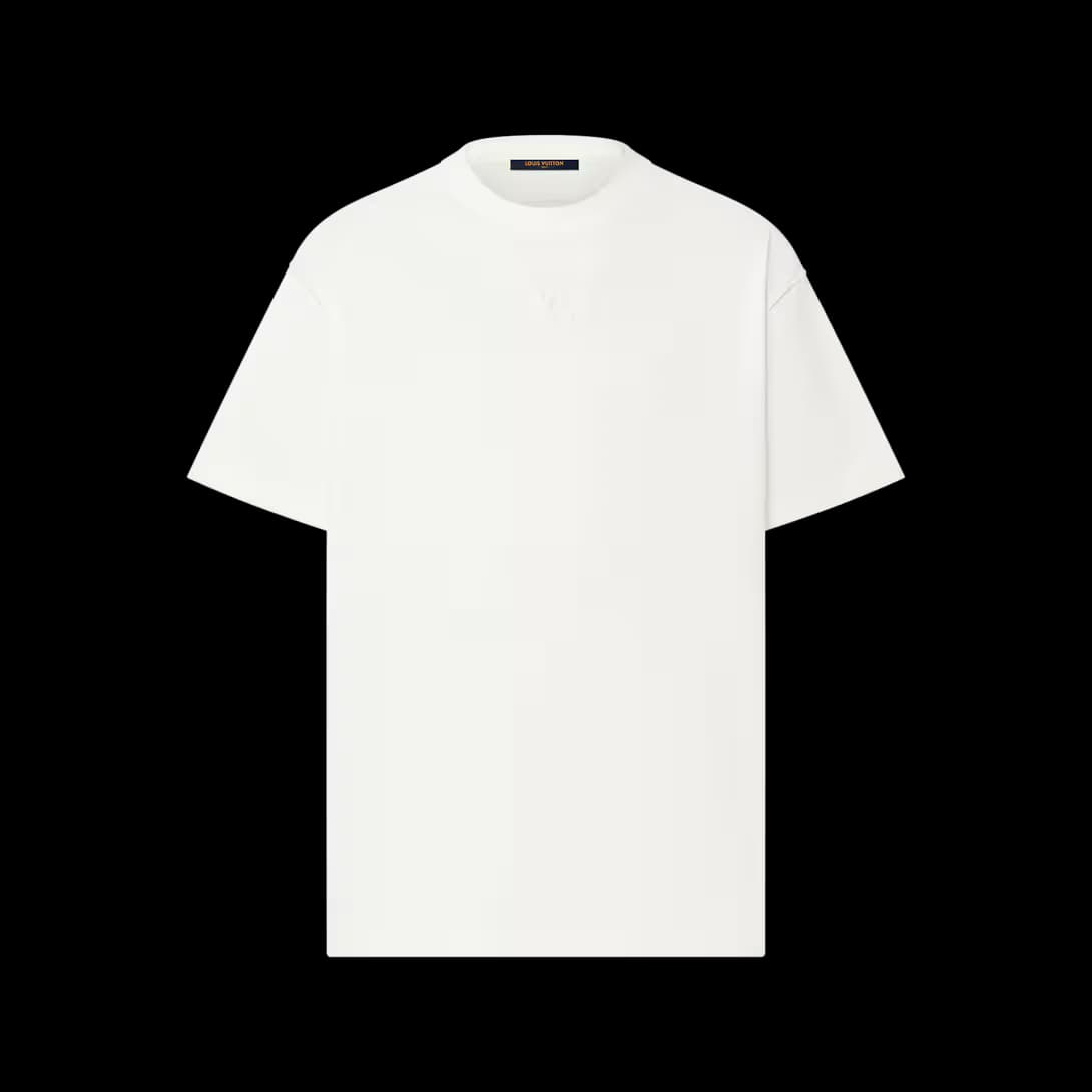 Embossed Emblem T-Shirt — Blanc Optique — front