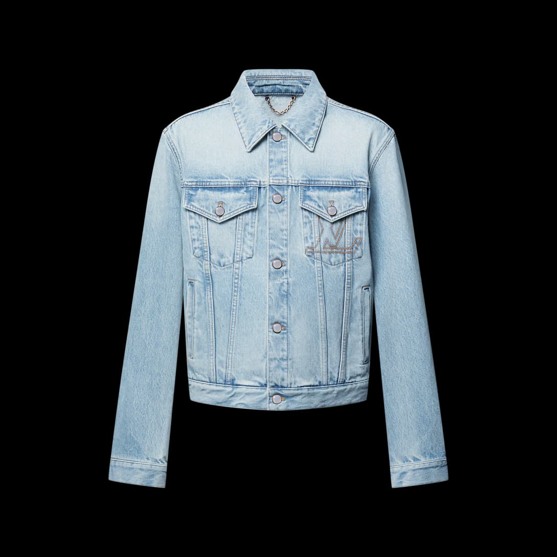 Stonewashed Denim Trucker Jacket — front